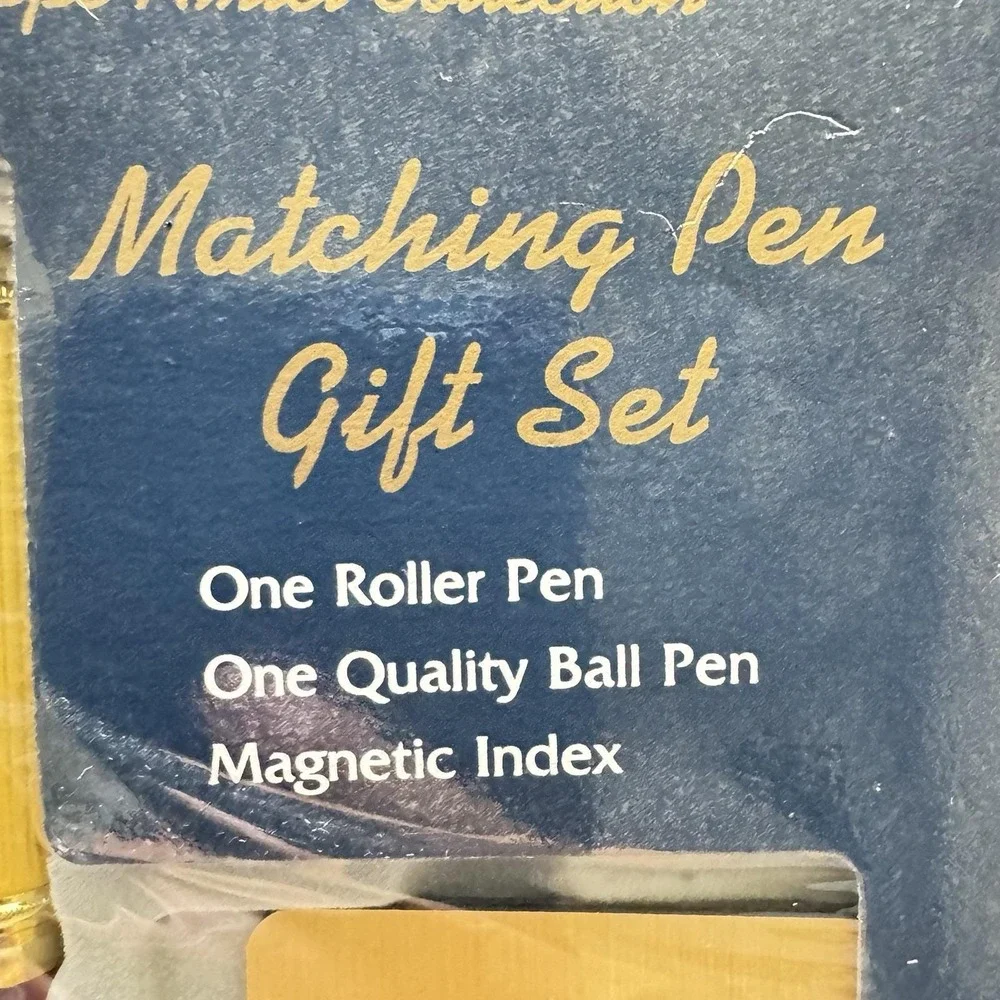 Philippe Amiel Collection Gold Tone Roller N Ball Pen Gift Set - NIB Made Taiwan